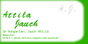 attila jauch business card